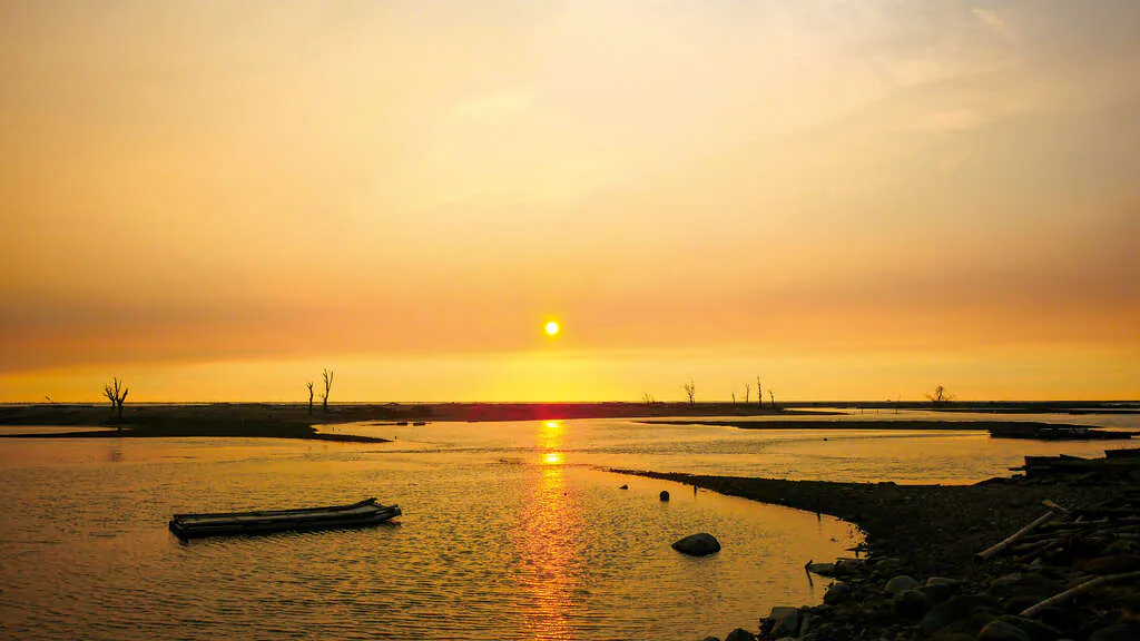 嘉義 白水湖 夕陽