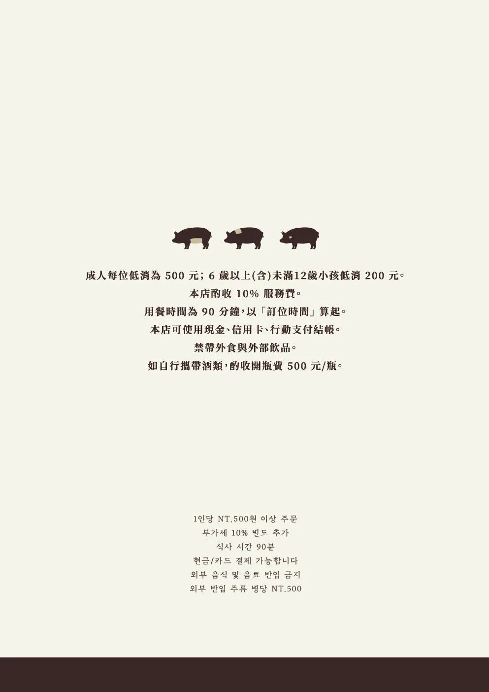料韓男 | 韓國熟成烤五花肉-菜單